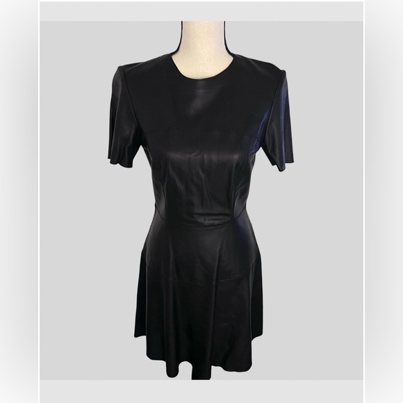 Zara Women’s Faux leather black dress size SMALL. - Picture 3 of 6